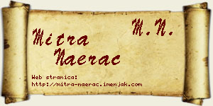 Mitra Naerac vizit kartica